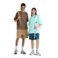 Solid color heavyweight cotton short sleeve tee with a crew neck and loose oversized American fit
