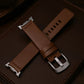 Classic Leather Watch with Metal Connector Leather Strap