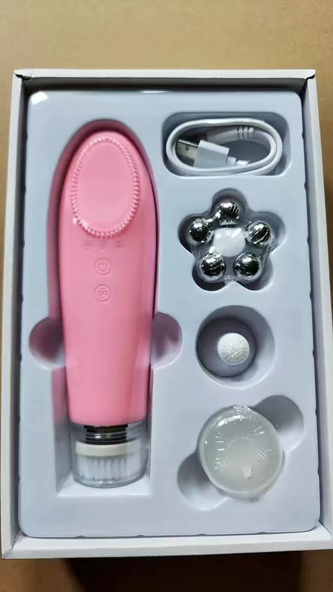 Cleanser placed by the shower wall for the IPX7 water test