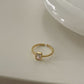 Geometric Open Silver Ring | product on the move
