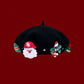Christmas Wool Blend Beret
