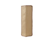 Angled sisal scratching pad with taupe edge binding standing on a plain white background