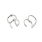 Steel double line ear cuffs, one plain and one with a ball detail