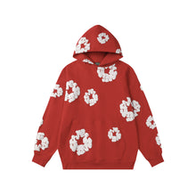 Cotton Wreath Print Pullover Hoodie