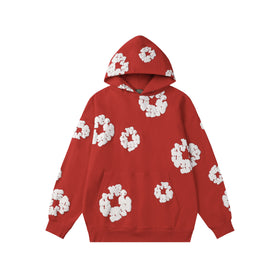 Set aus Kapuzenpullover und Hose mit Blumenmuster