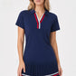 Womens Quick-Dry Breathable Lapel Polo Shirt