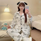 Coral fleece padded pajamas