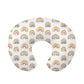 U-shaped pillowcase with small tan and green rainbow arches on white, option Rainbow Pillowcase