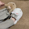 Little Rabbit Bag and Slippers Brown and White Pair