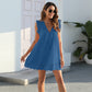 Womens Lace V-Neck A-Line Dress