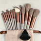 13 piece makeup brush set, powder puff and beauty sponge from the kit