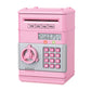 ATM style saving box shown from the front with its keypad and vault door