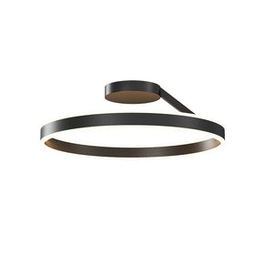 Dimmable LED Ring Ceiling Light in Black or White, 40 to 60 cm