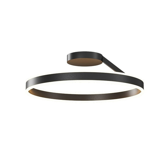 Dimmable LED Ring Ceiling Light in Black or White, 40 to 60 cm