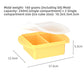 Flexible platinum silicone ice cube tray in a square mould for chilled drinks