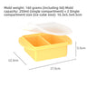2 rows Small Ice Tray Yellow