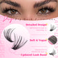 Lash cluster kit with bond and seal tubes, angled tweezers, applicator wands and remover