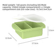 2 rows Small Ice Tray Bean Green