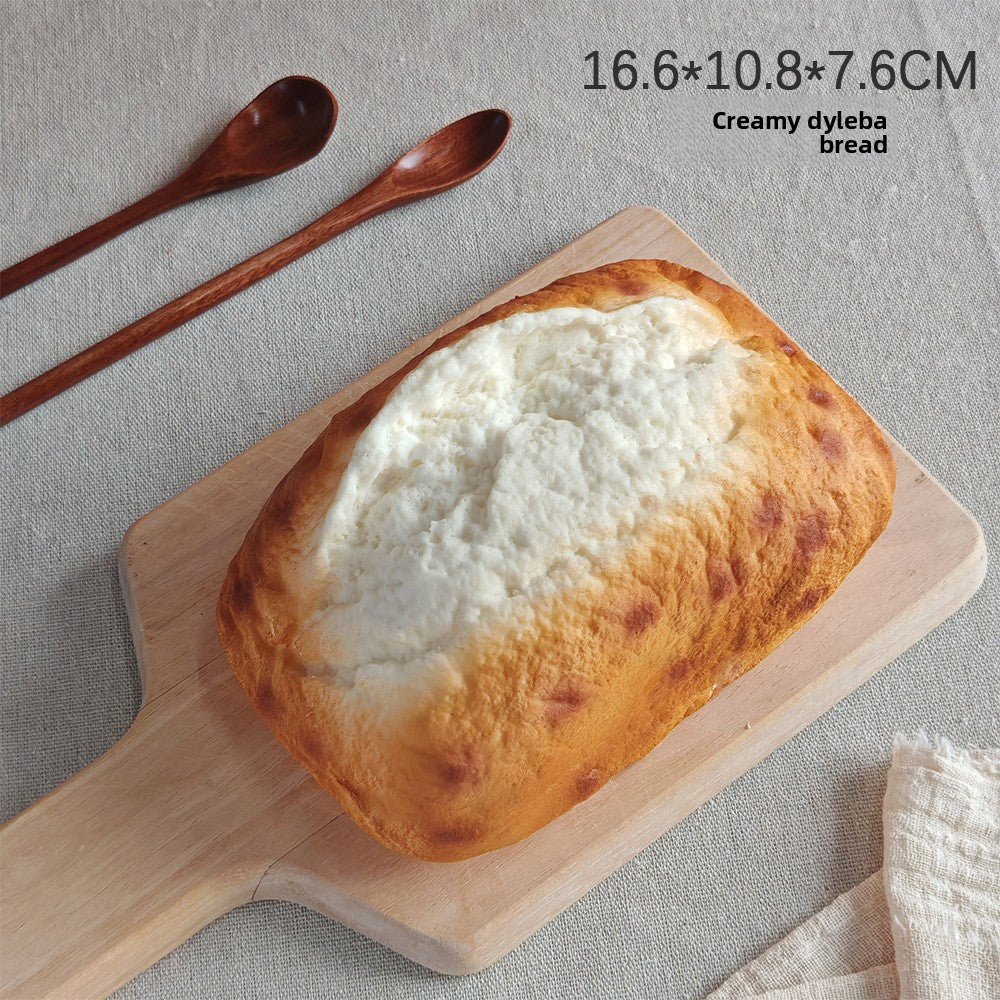 Top down view of the bread squishy showing its full bakery shape