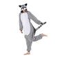 Black and white fleece onesie pajamas