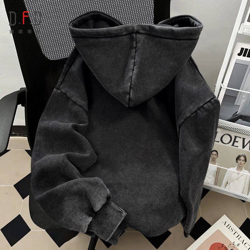 Ribbed cuff detail on the washed black eye graphic hooded sweatshirt