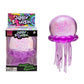 NeeDoh Jelly Squish purple jellyfish next to its Super Solid Squish retail box