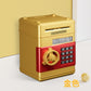 ATM style money box piggy bank with an electronic keypad and a spinning vault handle