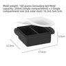 2 rows Small Ice Tray Black