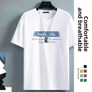 Side profile of the ice silk tee showing the short set-in sleeve and smooth drape