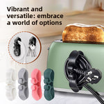 Soft rubber self adhesive cord winder holder for appliance power cords in six colors