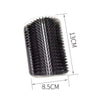 Self-Grooming Cat Wall Brush: Corner Scratcher and Massage Comb for Hair Removal - Black
