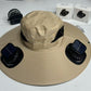 Solar Usb Fan Hat with Dual | soft daylight shot