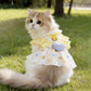 Heart Bubble Princess Pet Dress with Leash