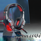 Close-up of cushioned over-ear earcup padding on the gaming headset