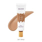Swatch of the BB blur tinted moisturizer in the warm tan deep shade beside the tube