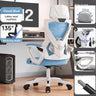 Full-Range Elastic LumbarArmrestHeadrest / White Frame Blue Mesh
