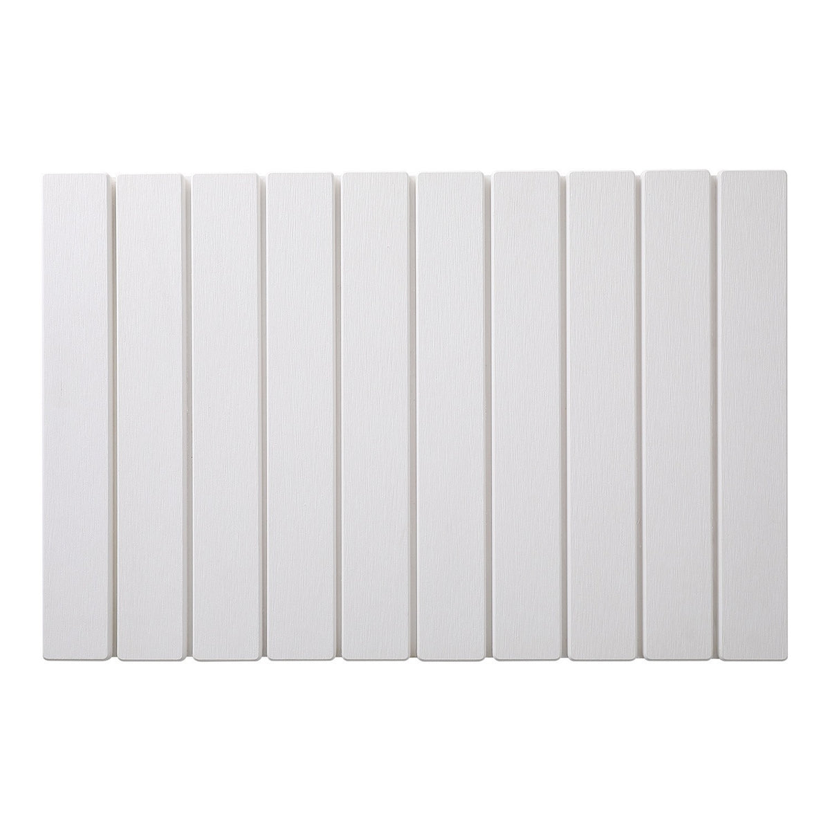 Foldable diatomaceous earth absorbent mat with a slatted design for bath and kitchen