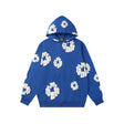 Foam sapphire blue sweater white wreath