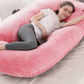 J-shaped pregnant woman pillow support