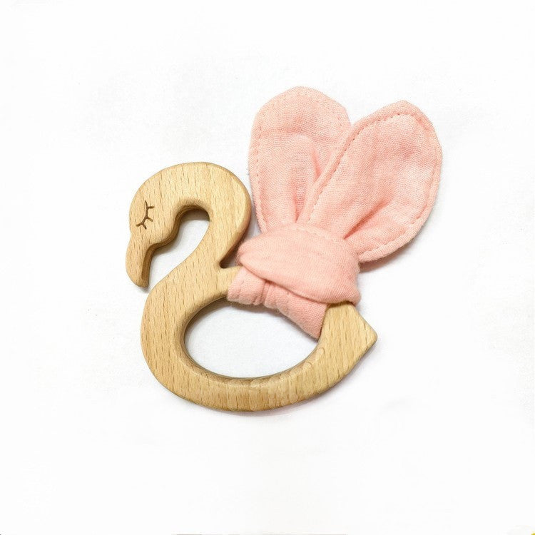 Wooden Baby Rattle Teether Toy | soft focus lifestyle hero