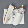 Mens Genuine Leather Slip-on - White