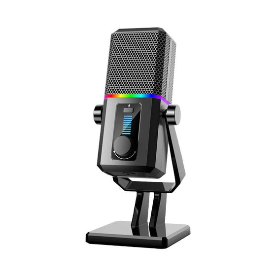RGB USB Condenser Microphone with Noise Reduction