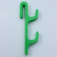 Green single-sided double hook