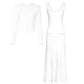 Elegantes Strickset für Damen bestehend aus Top und Kleid Damen-Sets