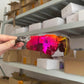 TR90 sports sunglasses angled to show wraparound lens coverage
