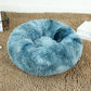 Round Plush Pet Bed Washable Donut Dog Bed