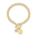 Lifestyle shot of the bracelet at an evening dinner table