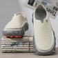 Studded lug outsole of the chunky platform slip on sneaker