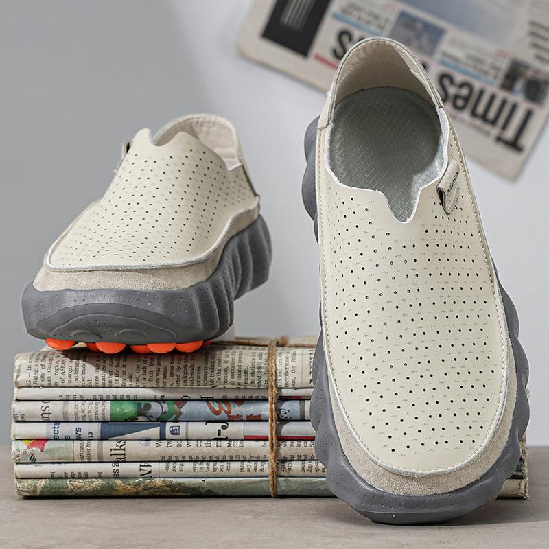 Studded lug outsole of the chunky platform slip on sneaker