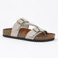 Adjustable Buckle Woven Sandals With Suede Insoles